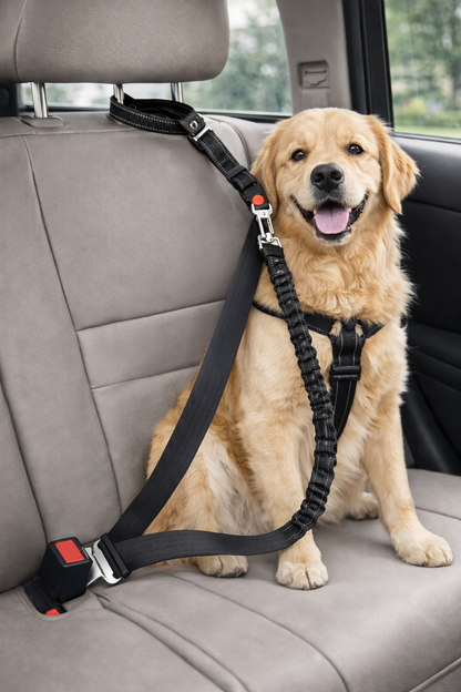 Dog Car Harness Seat Belt – Elastic Travel Restraint