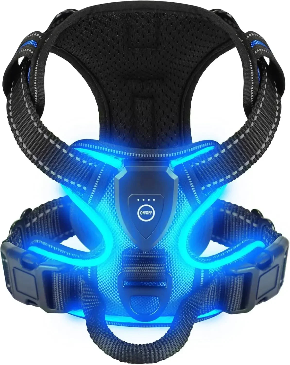 LED No-Pull Dog Harness – Rechargeable Safety Vest for Night Walks