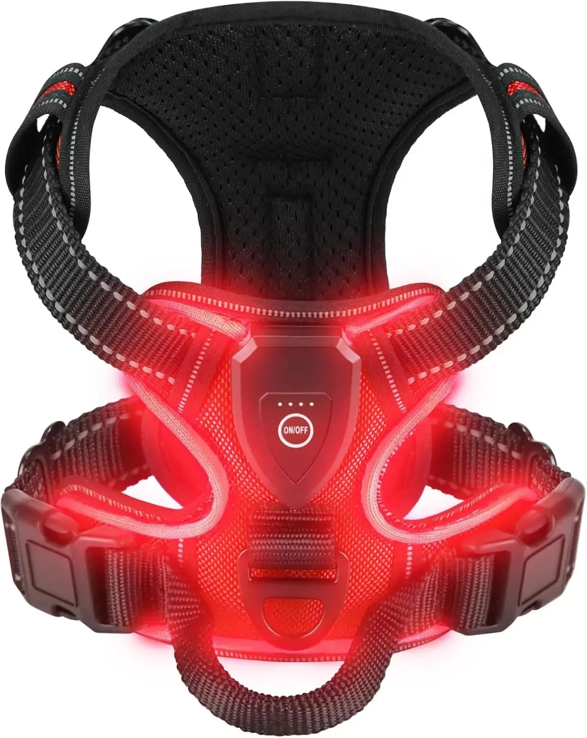 LED No-Pull Dog Harness – Rechargeable Safety Vest for Night Walks