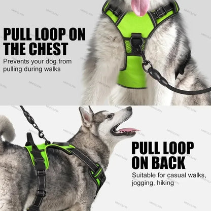 LED No-Pull Dog Harness – Rechargeable Safety Vest for Night Walks